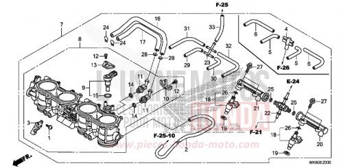 CORPS DE PAPILLON CBR1000SAF de 2015